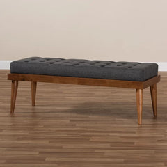 Ioastere Polyester Upholstered Bench - Wooden Bazar