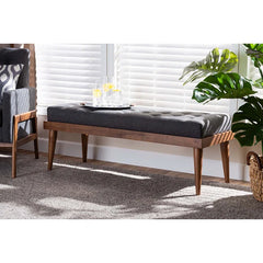 Ioastere Polyester Upholstered Bench - Wooden Bazar
