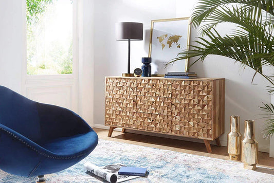 Zinn Solid Wood Sideboard - Wooden bazar