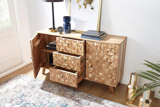 Zinn Solid Wood Sideboard - Wooden bazar