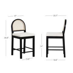 Lacouro swivel Boucle Counter and bar Stool