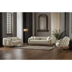 Laethz 3 - Piece Velvet Living Room Set Luxury Sofa Set