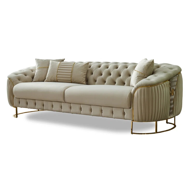 Lallahz 4 - Piece Velvet Living Room Set Luxury Sofa Set