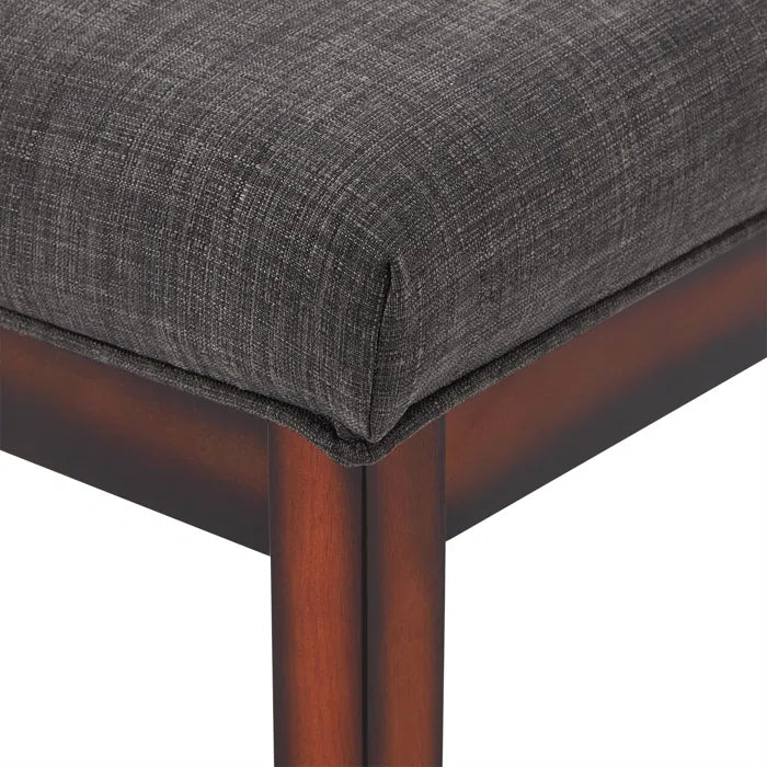 Vazleat Linen Upholstered Bench - Wooden Bazar