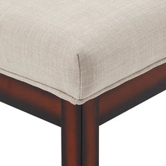 Vazleat Linen Upholstered Bench - Wooden Bazar