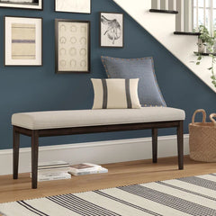 Vazleat Linen Upholstered Bench - Wooden Bazar