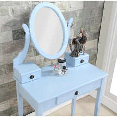 Nikolster Wood Moniya Makeup Vanity Table And Stool Set