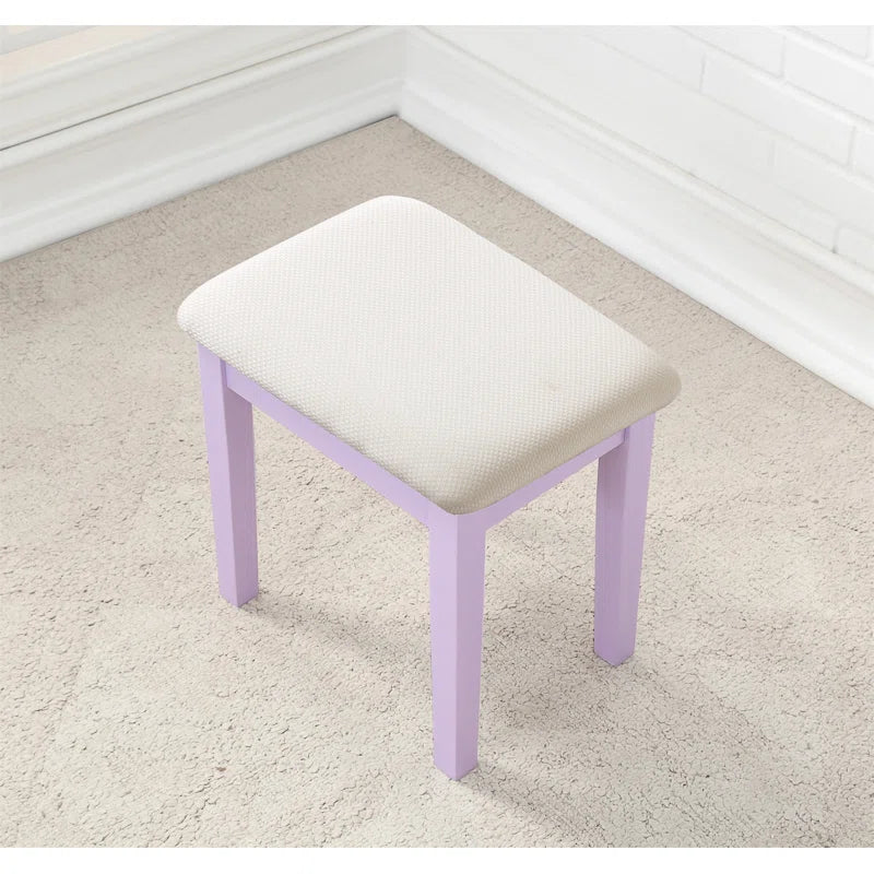 Nikolster Wood Moniya Makeup Vanity Table And Stool Set