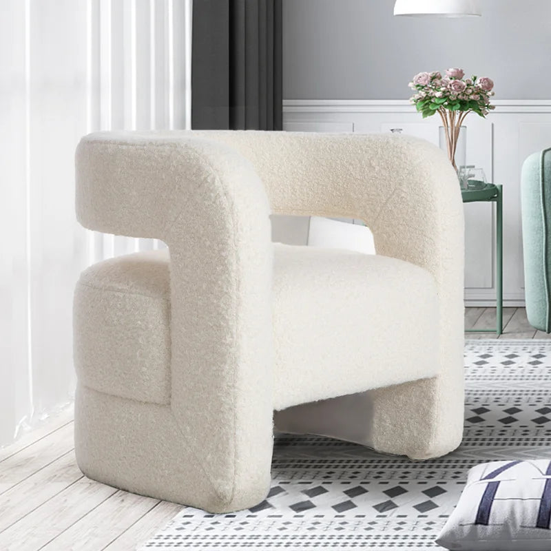 Denver Modern Upholstered Barrel Chair - Wooden Bazar