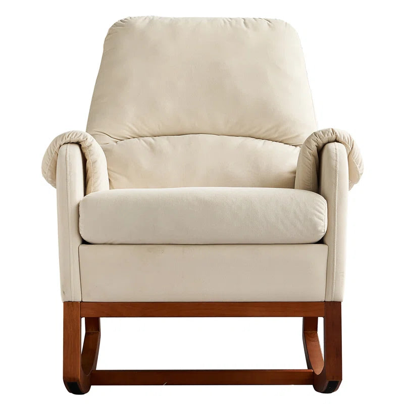 Lio Oversized Upholstered Rocking Chair with Plush Cushioning for Ultimate Comfort