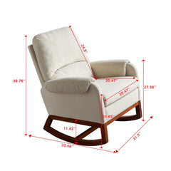 Lio Oversized Upholstered Rocking Chair with Plush Cushioning for Ultimate Comfort