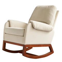 Lio Oversized Upholstered Rocking Chair with Plush Cushioning for Ultimate Comfort