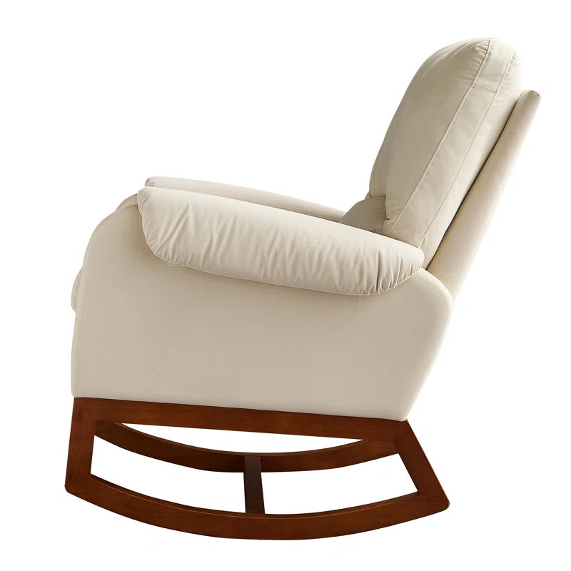 Lio Oversized Upholstered Rocking Chair with Plush Cushioning for Ultimate Comfort