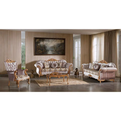 Larnaz 4 - Piece Living Room Set Luxury Sofa Set