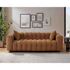 Lenzi Modern Square Arms Chesterfield Sofa - WoodenBazar