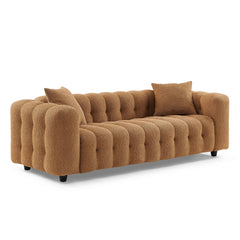 Lenzi Modern Square Arms Chesterfield Sofa - WoodenBazar