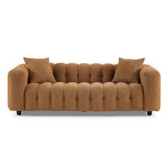 Lenzi Modern Square Arms Chesterfield Sofa - WoodenBazar