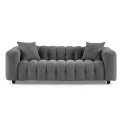Lenzi Modern Square Arms Chesterfield Sofa - WoodenBazar