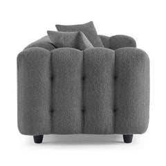 Lenzi Modern Square Arms Chesterfield Sofa - WoodenBazar