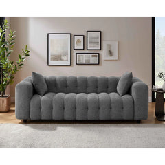 Lenzi Modern Square Arms Chesterfield Sofa - WoodenBazar