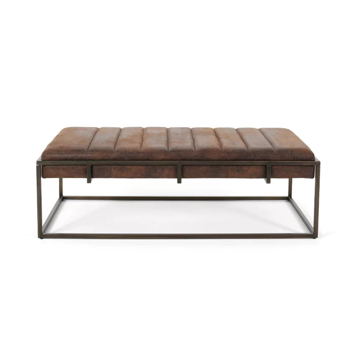 Polyester Upholstered Bench - Wooden bazar