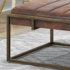 Polyester Upholstered Bench - Wooden bazar