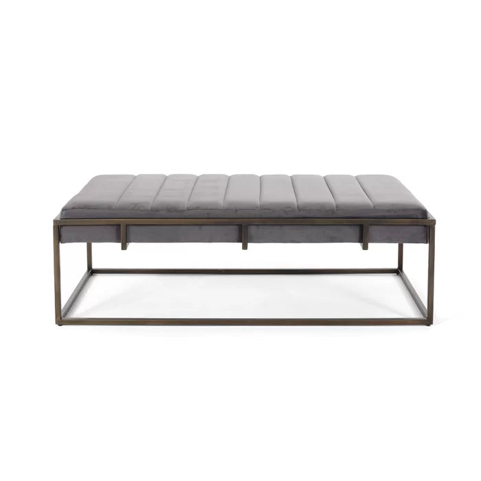 Polyester Upholstered Bench - Wooden bazar