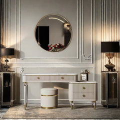 Harmonious Light Luxury Style Dresser - Wooden Bazar