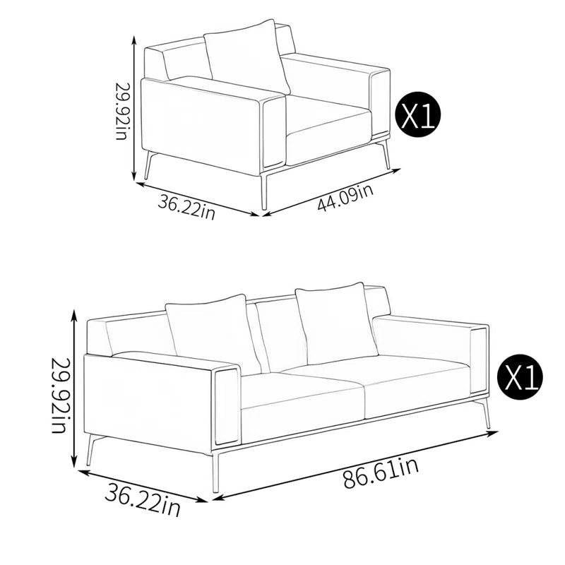 Light luxury sofa combinations Luxury Sofa Set