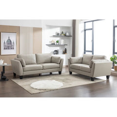 Lilarame 2 - Piece Top Genuine Leather Cushion Back Living Room Luxury Sofa Set