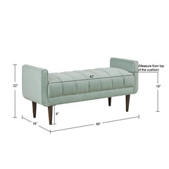 Scheduliana Polyester Blend Upholstered Bench - Wooden bazar