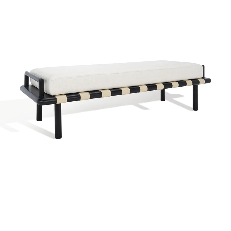 Kasben Blend Upholstered Bench - Wooden Bazar
