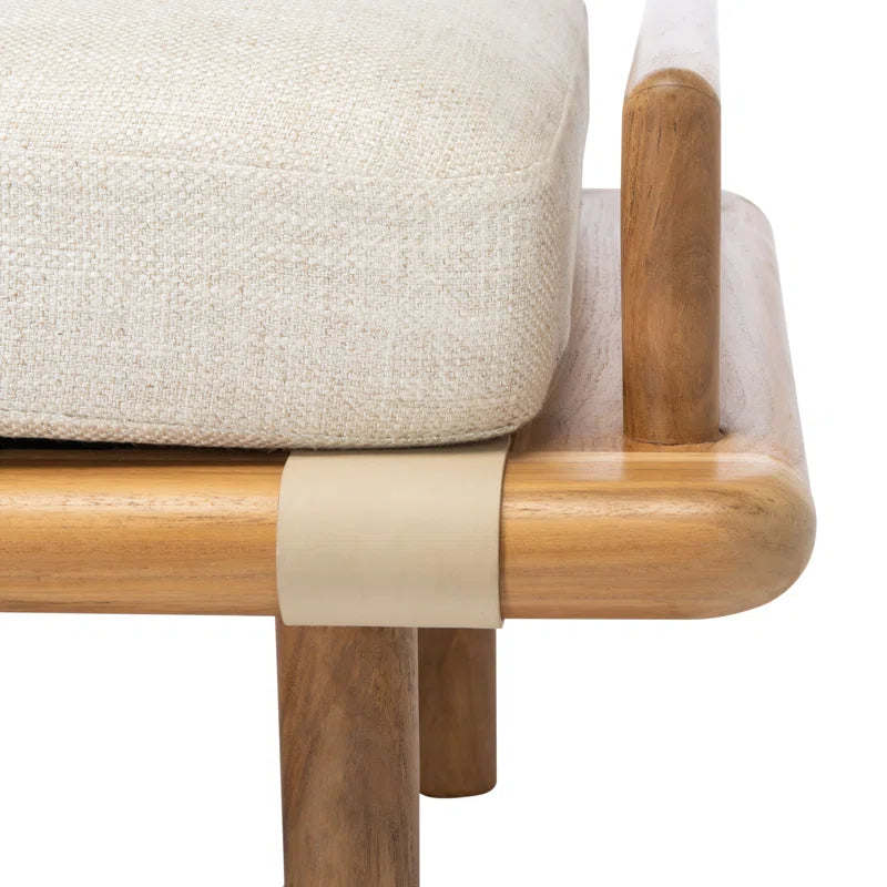 Kasben Blend Upholstered Bench - Wooden Bazar