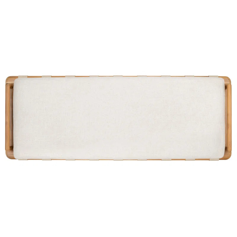 Kasben Blend Upholstered Bench - Wooden Bazar