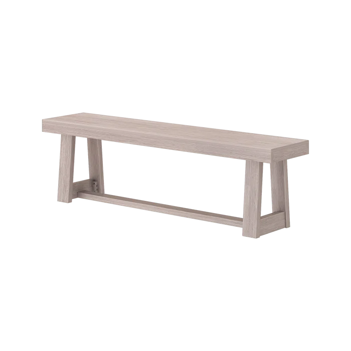 Cantered Polyester Blend Upholstered Bench - Wooden Bazar