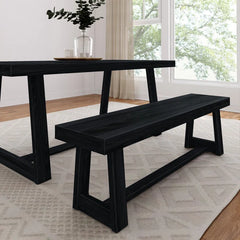 Cantered Polyester Blend Upholstered Bench - Wooden Bazar