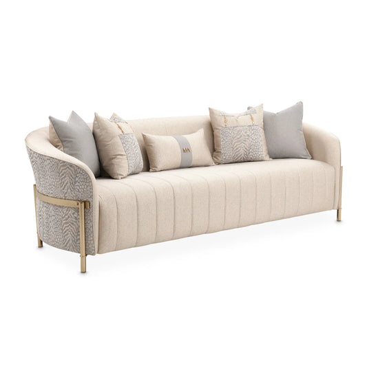 3-Seater Round Arm Sofa – Comfortable Couch with Elegant Curves