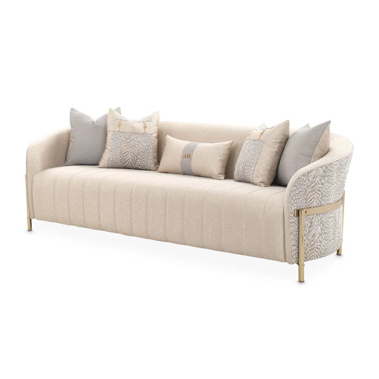 3-Seater Round Arm Sofa – Comfortable Couch with Elegant Curves