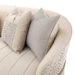 3-Seater Round Arm Sofa – Comfortable Couch with Elegant Curves