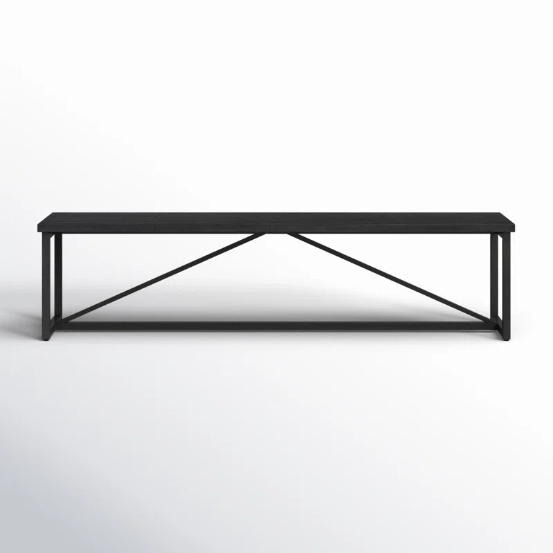 Lawper Solid Wood Stainless Steel Bench - Wooden Bazar