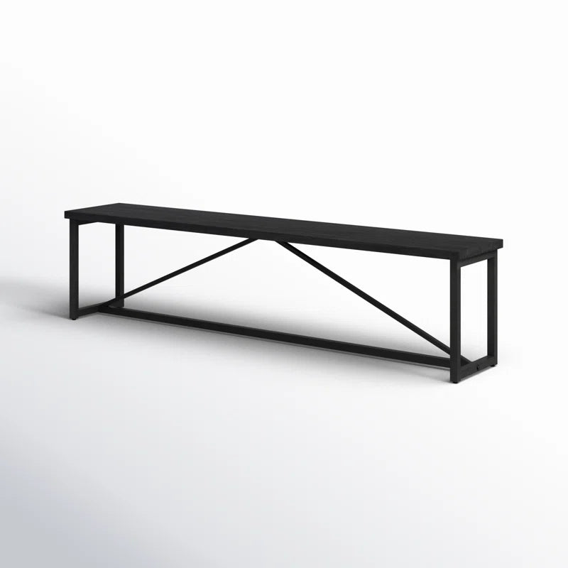 Lawper Solid Wood Stainless Steel Bench - Wooden Bazar