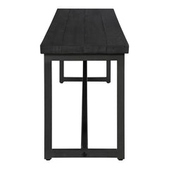 Lawper Solid Wood Stainless Steel Bench - Wooden Bazar