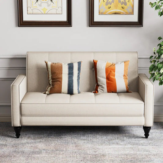 2 Seater Mini Couch Small Settee Bench for Living Room Small Spaces