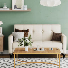 2 Seater Mini Couch Small Settee Bench for Living Room Small Spaces