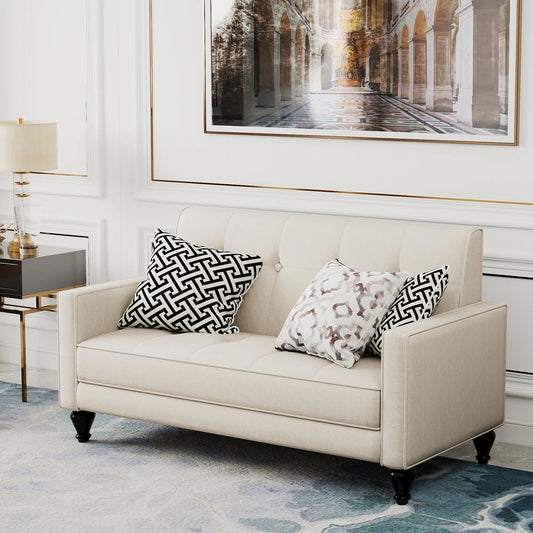 2 Seater Mini Couch Small Settee Bench for Living Room Small Spaces