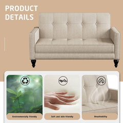 2 Seater Mini Couch Small Settee Bench for Living Room Small Spaces