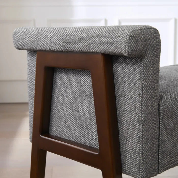 Chesternite Polyester Blend Upholstered Bench - Wooden Bazar