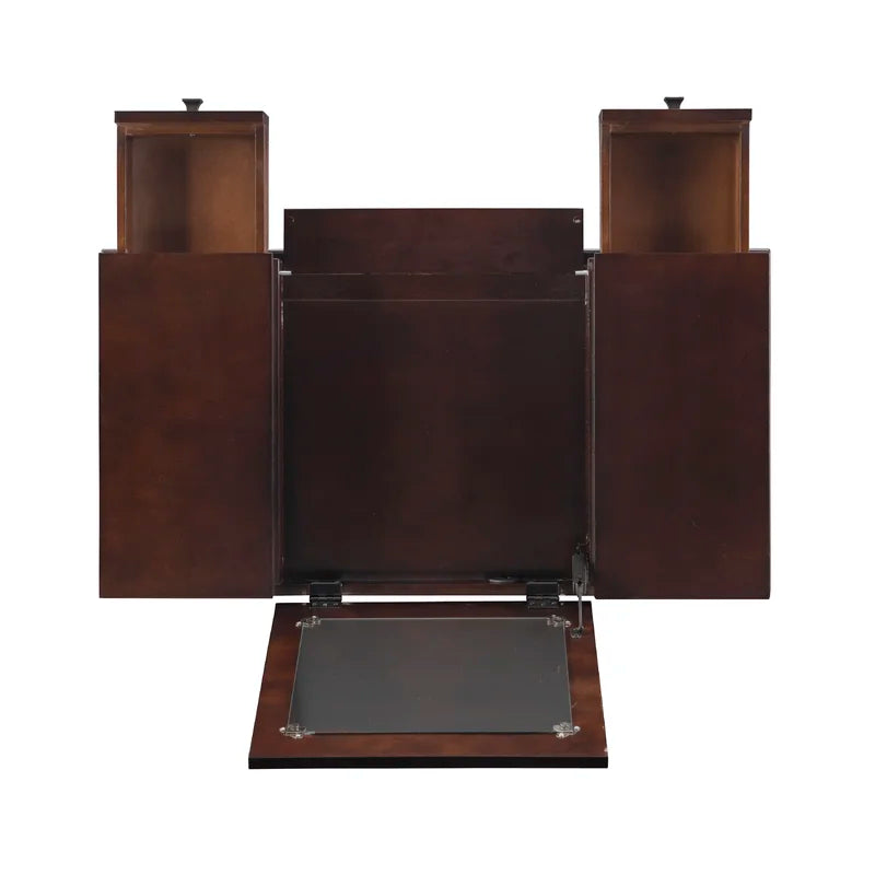 Zeritto Vanity Set with Stool and Mirror - Wooden Bazar
