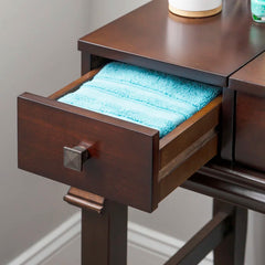 Zeritto Vanity Set with Stool and Mirror - Wooden Bazar