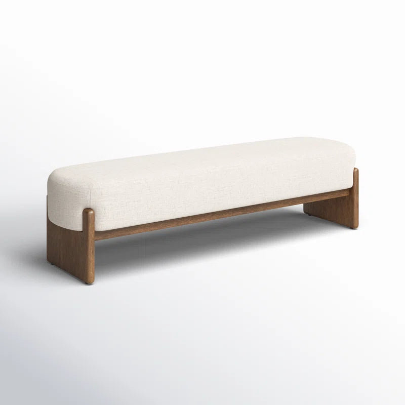 Newstated Upholstered Bench for Modern Living - Wooden Bazar